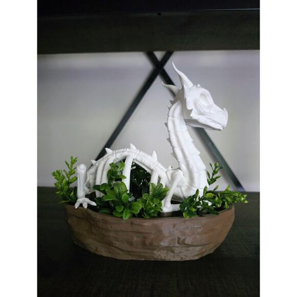 Dragon Skeleton Planter or Crystal Dish 3d Printed - Picture 3 of 7